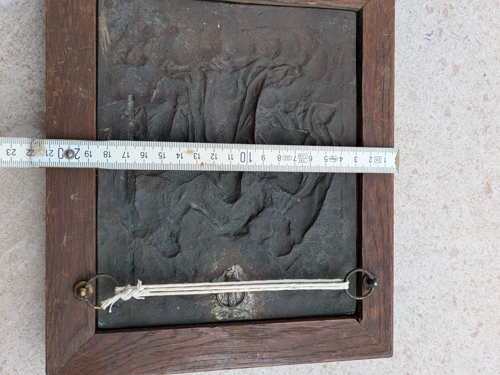19th century Bronze Relief Plague Coronation of the virgin Mary Holy Trinity