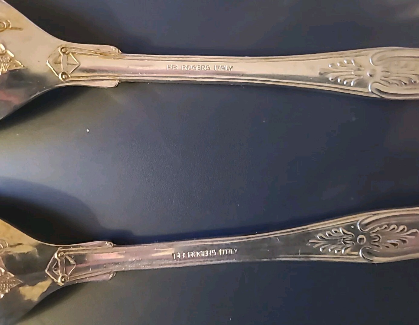 FB Rogers Silver Co Serving Fork and Spoon 9″ tall Italy