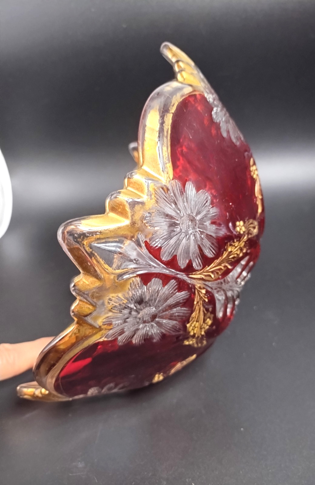 EAPG Ruby Stain “McKEE’S PURITAN” (10) Piece Berry Set