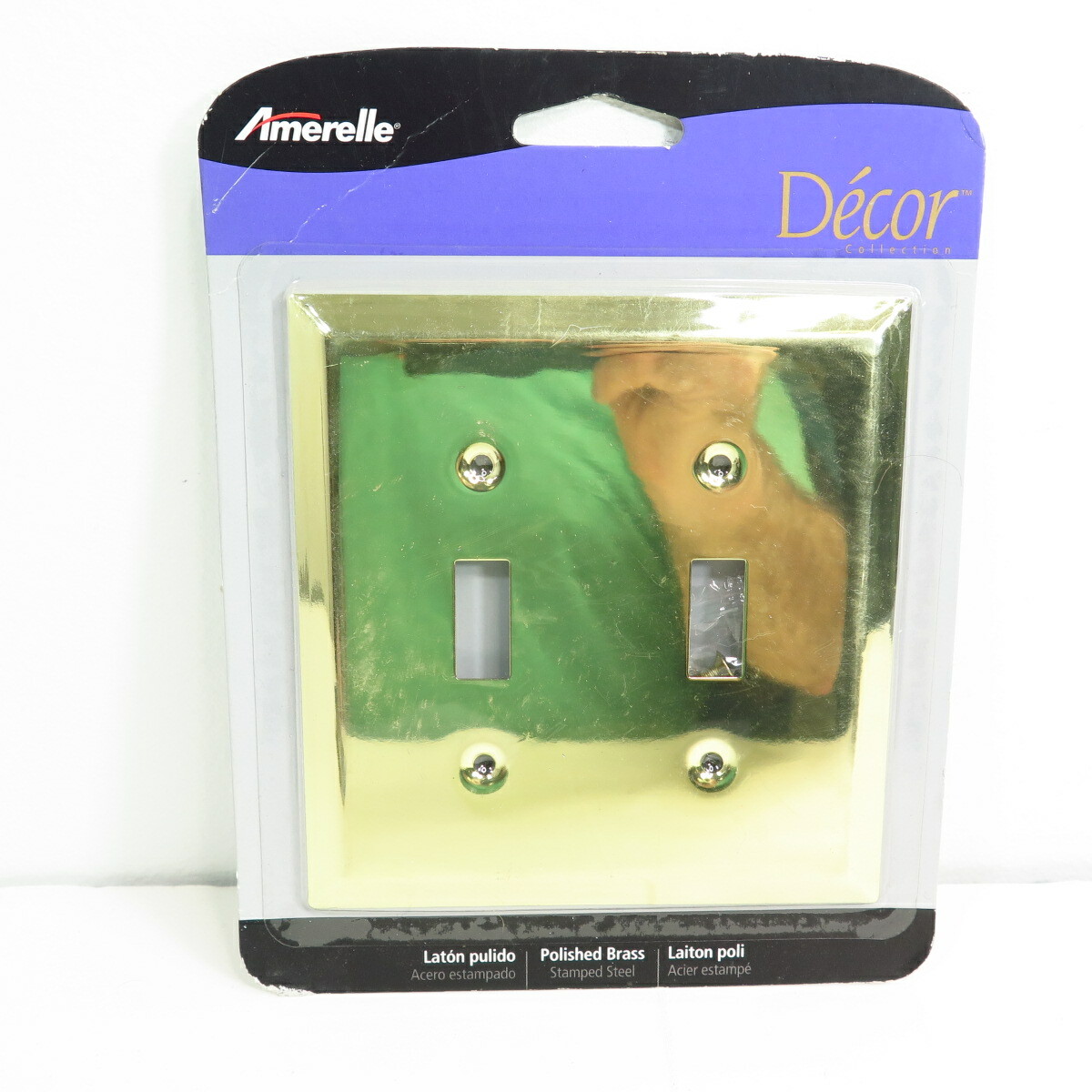 Amerelle Decor Double Toggle Switch Wall Plate – Century Polished Brass