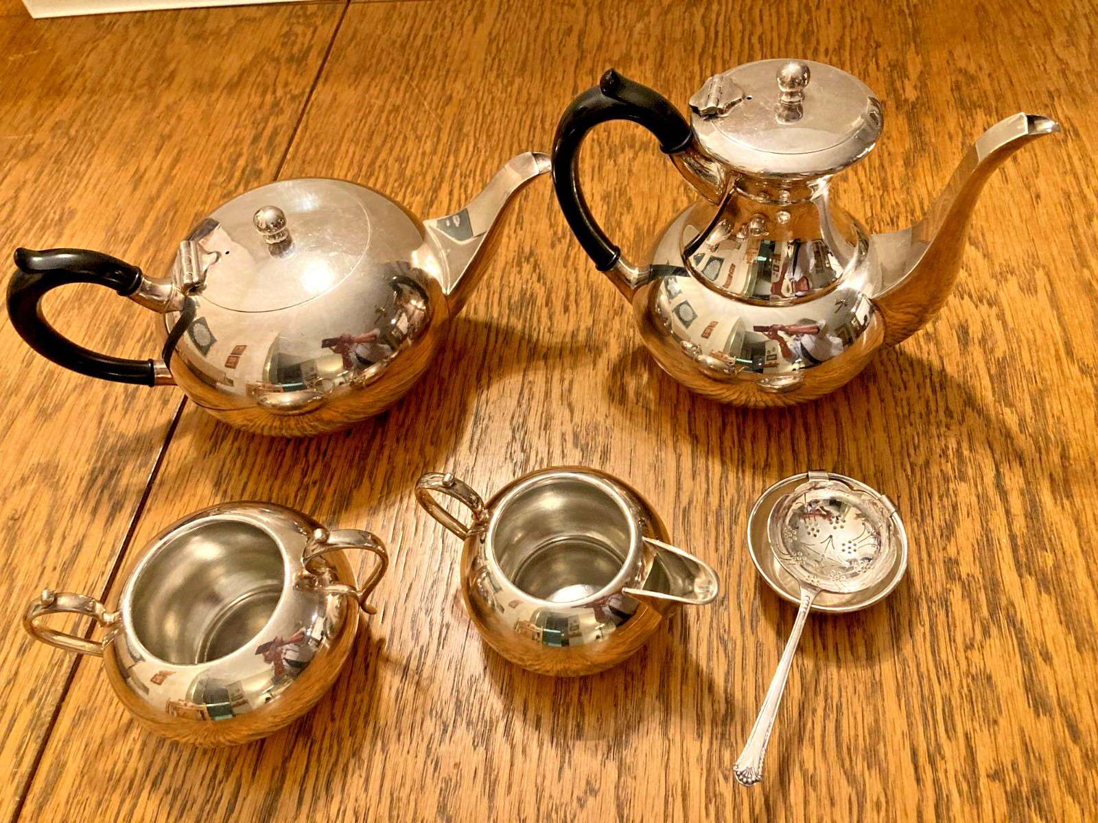 VINTAGE SHEFFIELD EP ENGLAND COFFE-TEA 5-PIECE SET EXCELLENT CONDITION