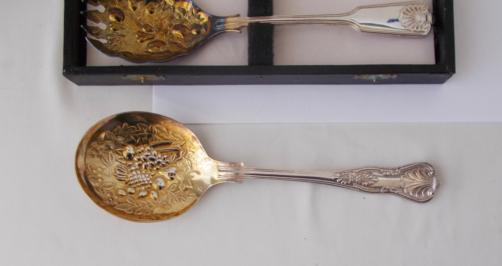 Holiday Serving Set, Sheffield Silver Plate Serving Pieces, Fork & Spoons