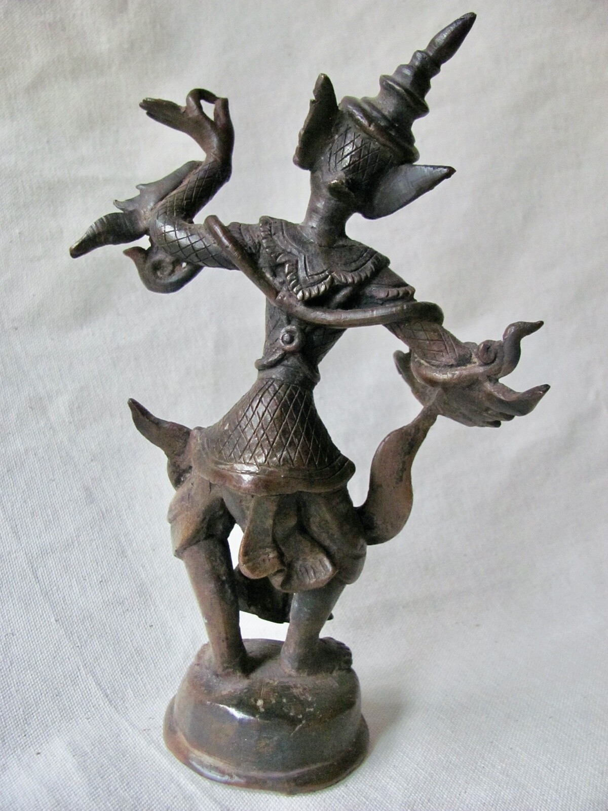 Antique 19C Burmese Bronze Celestial Dancing Figure from Myanmar