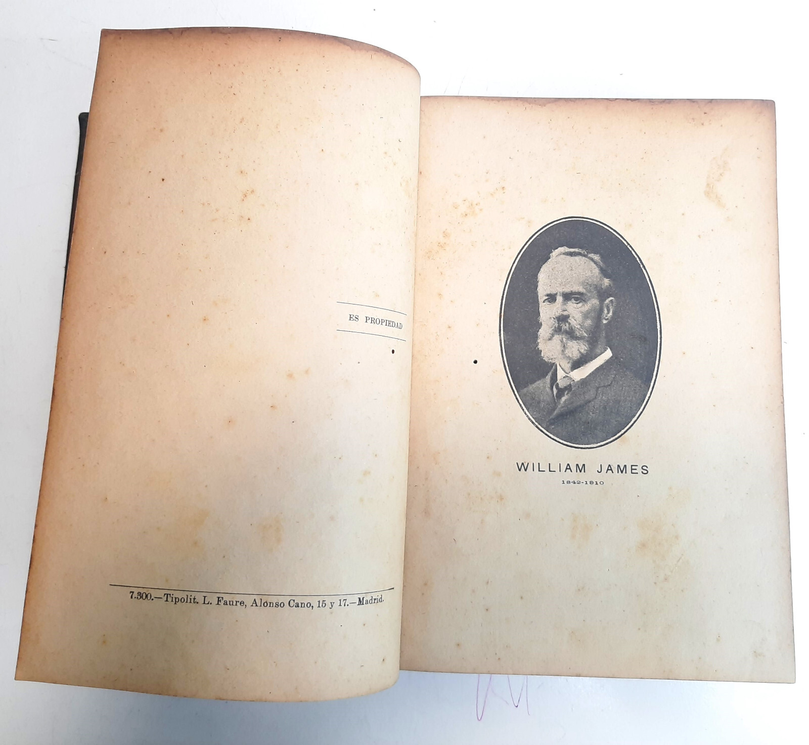 Antique book COMPENDIUM PRINCIPLES PSYCHOLOGY WILLIAM JAMES 1916 SPANISH RUBIANO