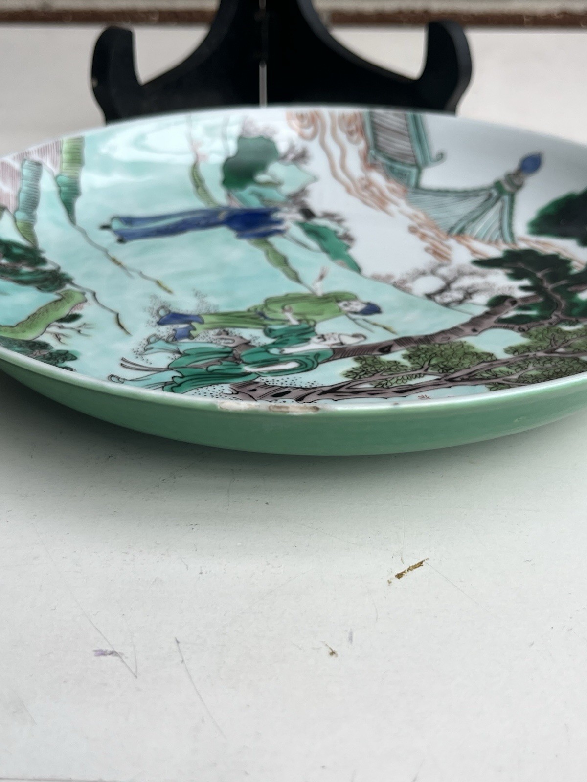 Antiques of Chinese Familie Vert Porcelain Dish