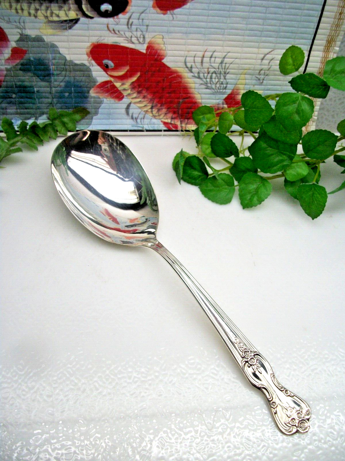 International MAGNOLIA Inspiration Silverplate Casserole Serving Spoon 1951
