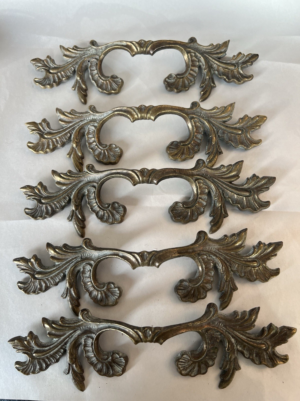 Antique Brass French Provincial Drawer pull 7 3/4″ K7558