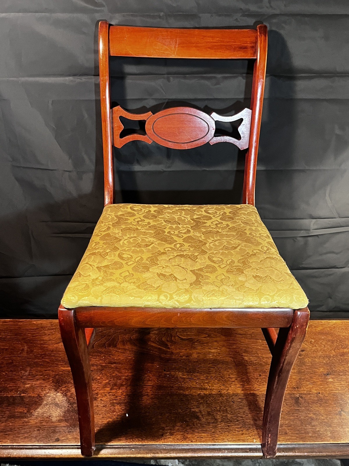 Vintage Duncan Phyfe Style Wood Dining/Side Chair