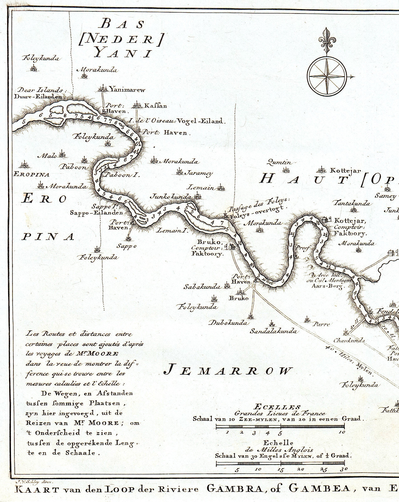 SOUTH AFRICA NAMIBIA “Kaart van de Loop der riviere ” 1760 J. van der Schley