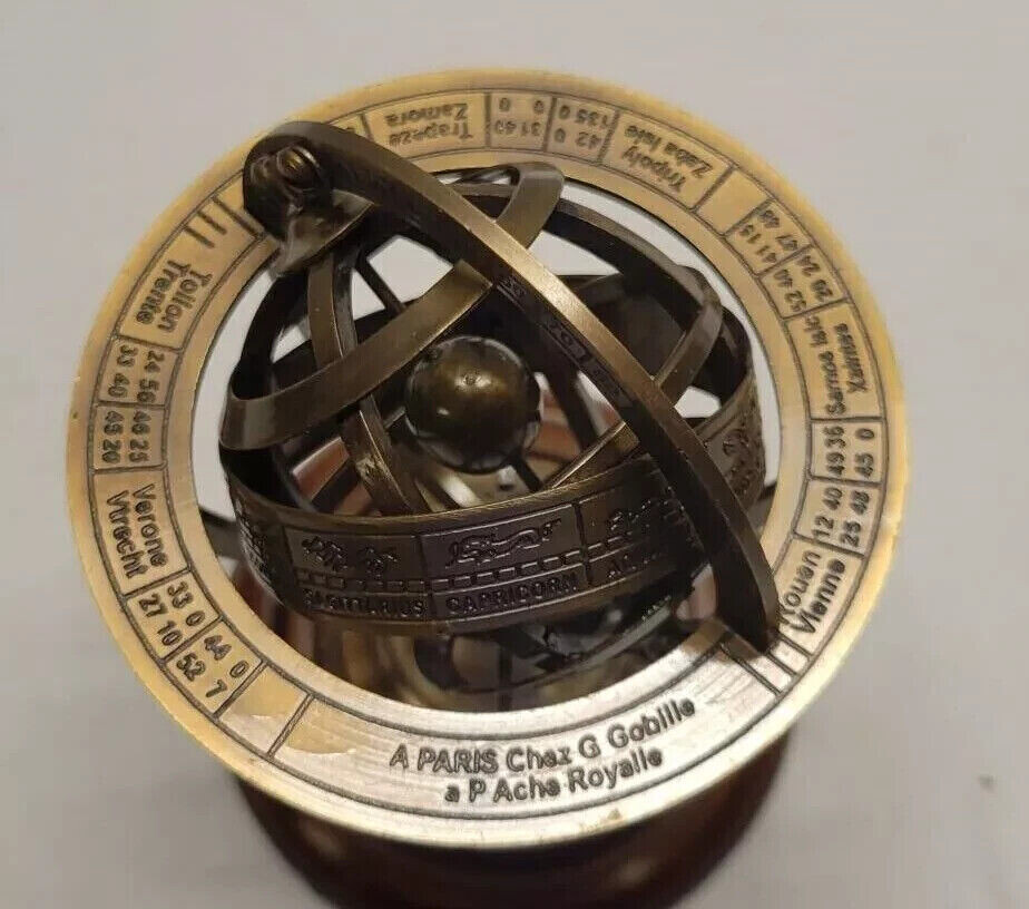 Armillary, Antique Finish Vintage Solid Brass 5″ Armillary Sphere gift item