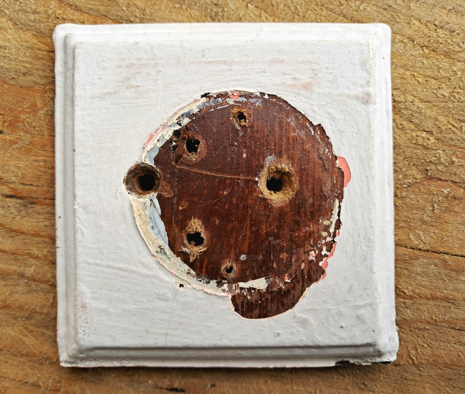 Vintage 1930s Wooden Pattress for Dolly Light Switch Period House Shabby #L