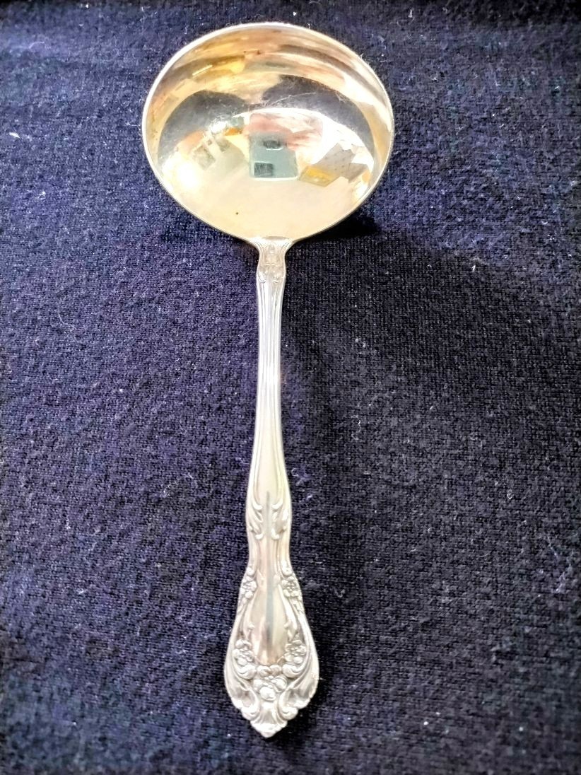 Alvin Sterling Silver Chateau Rose Vtg Gravy Ladle No Monogram 925 GUC