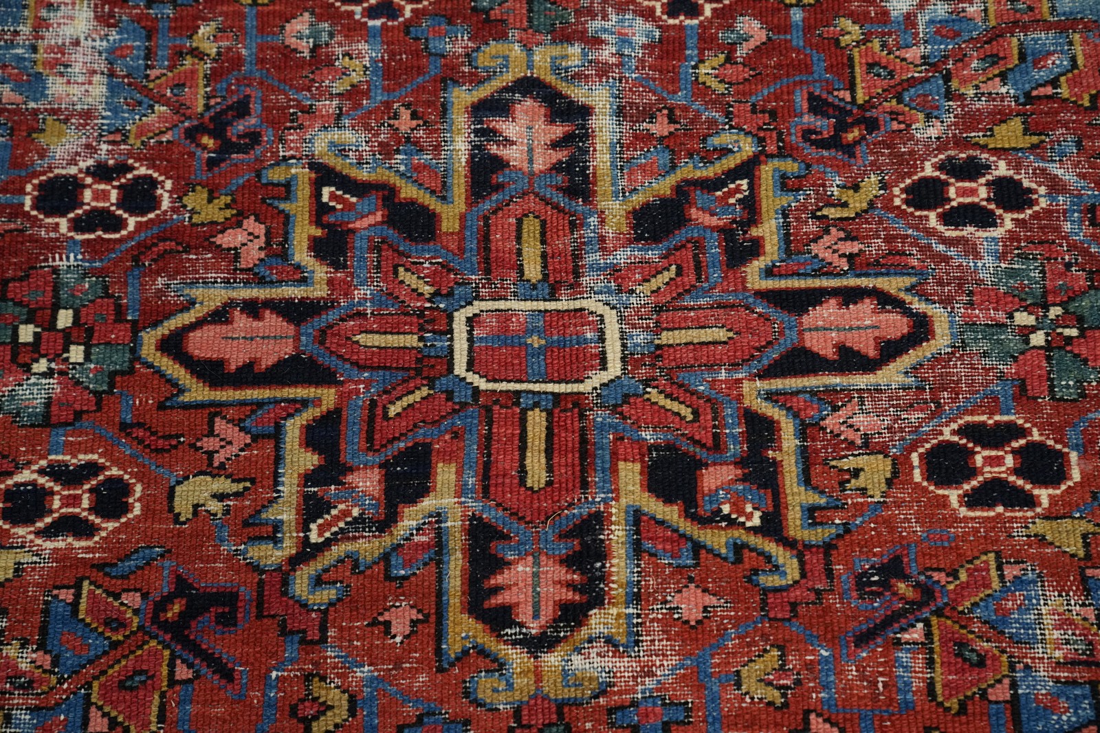 Handmade Pre-1900 Antique Wool Carpet Traditional Vegetable Dye Area Rug 7×10