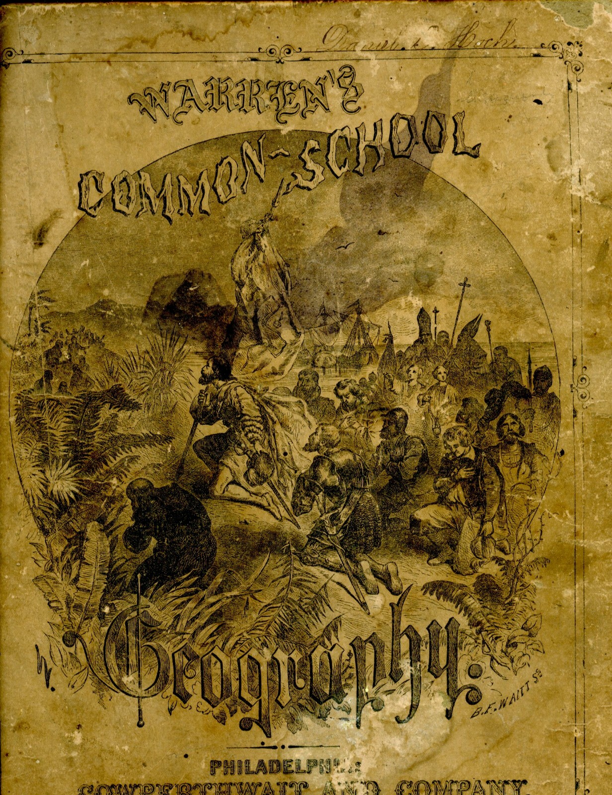 The Common-School Geography by D. M. Warren 1867 Hardcover Philadelphia