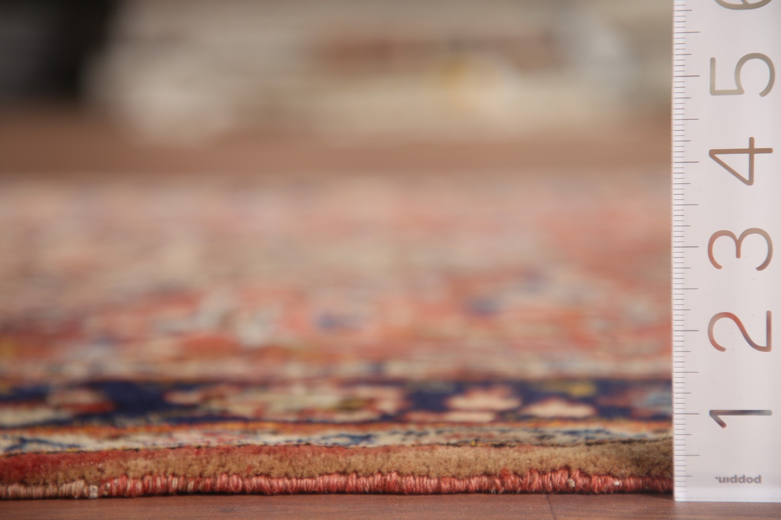 Vintage Rust Color Accent Rug 4×7 Handmade Wool Traditional Floral Pattern