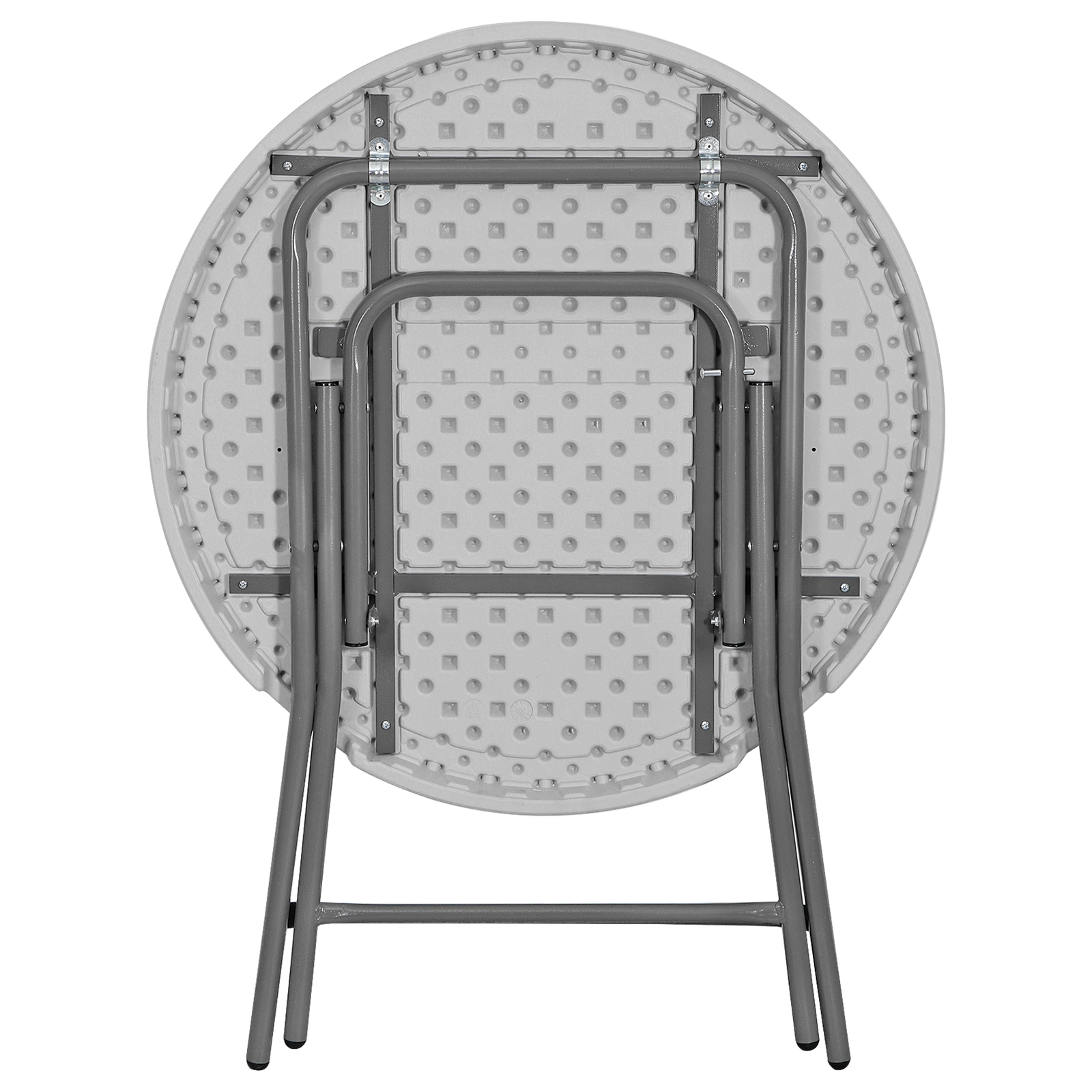 32″ Folding Table Round Plastic Cafe Dining Card Table In/Outdoor Party White