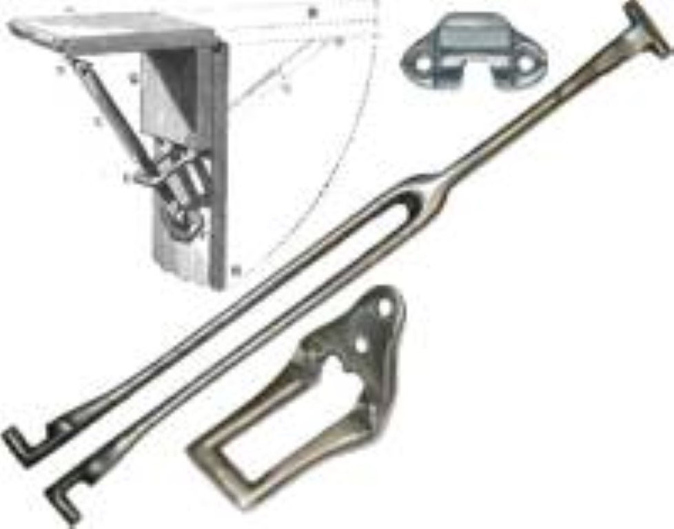 Iron Drop Leaf Table Support 3 PIECE SET Pleukharp fork bar hook table dining ki