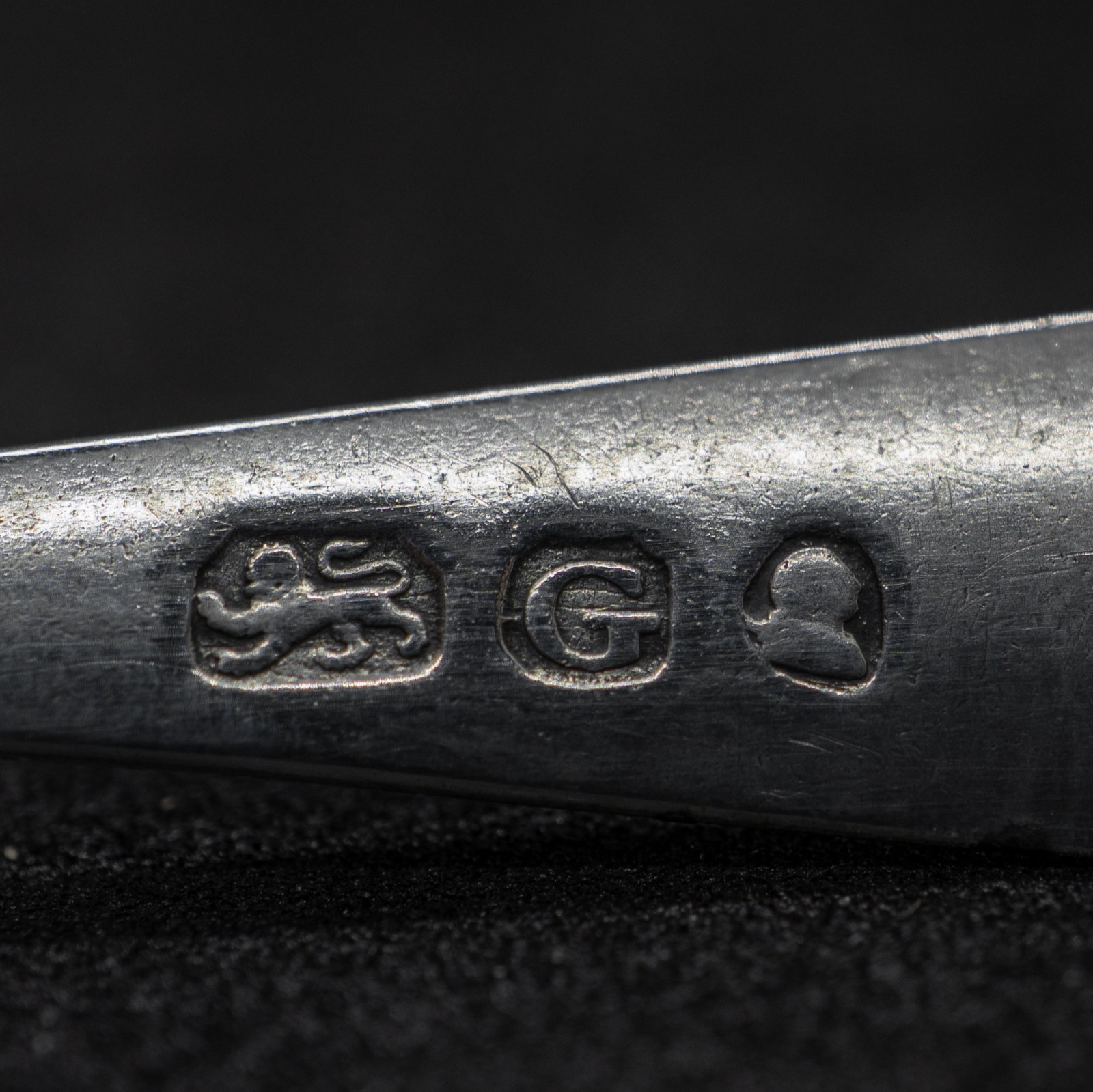 Antique Solid Sterling Silver Condiment Spoon. Bateman. 1802. 8g.