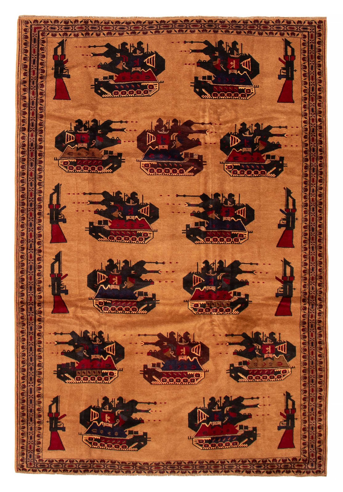 Vintage Hand-Knotted Area Rug 6’6″ x 9’9″ Traditional Oriental Wool Carpet