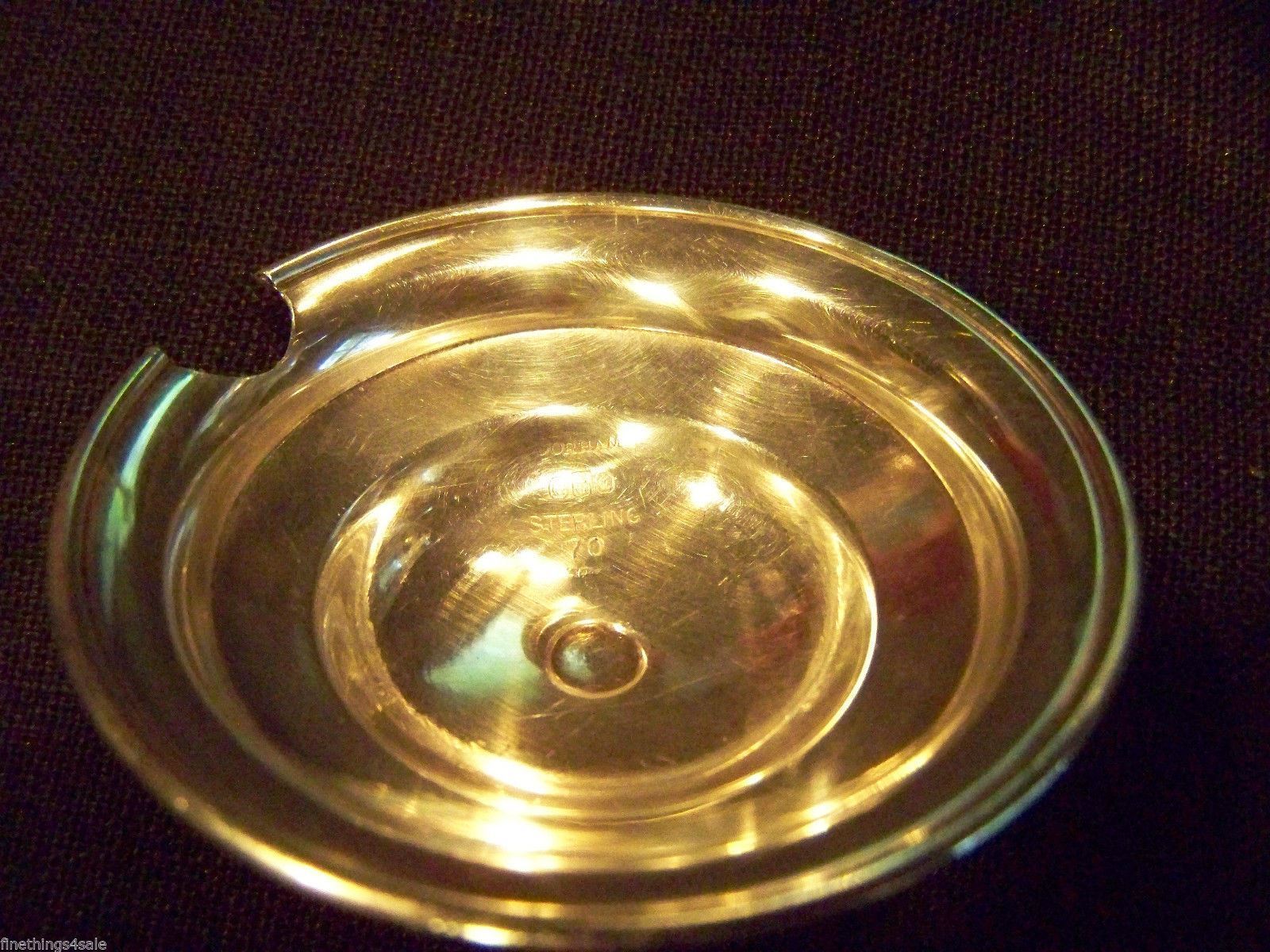 UNIQUE GORHAM STERLING CONDIMENT HONEY POT JAM JAR NICE MODERN SMOKED GLASS
