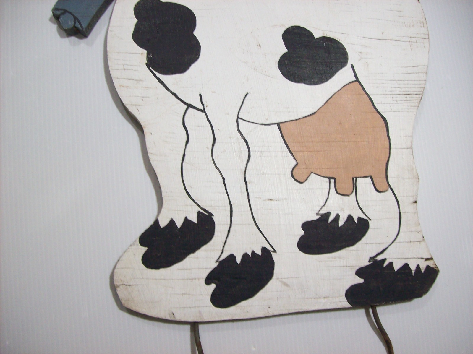 Large Vintage COW Wood Folk Art Lawn Art Yard Art Garden Decor
