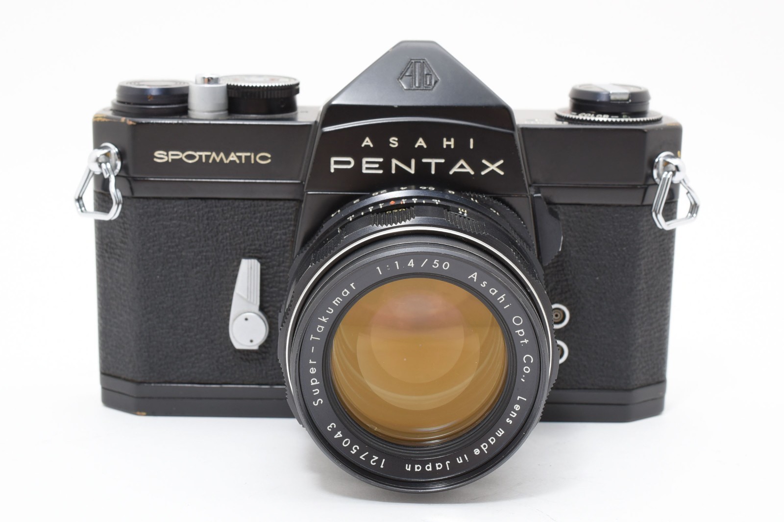 [ MINT ] Asahi Pentax SP Black + Super -Takumar 50mm F/1.4 MF Lens From Japan