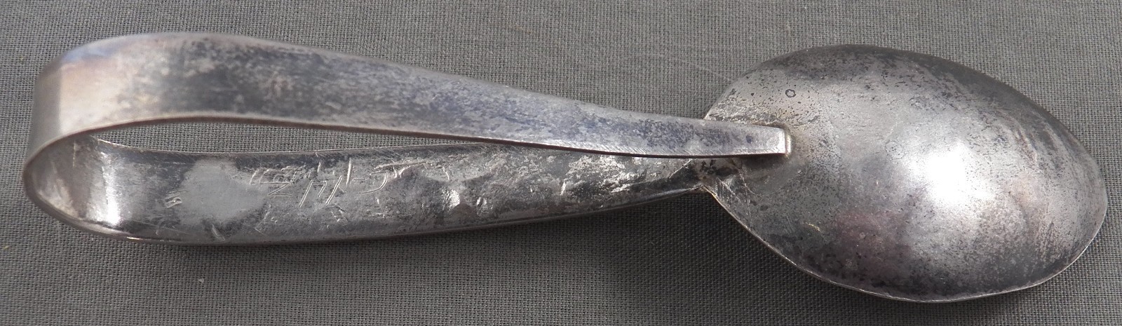 Vintage Navajo Sterling & Turquoise, Hand Hammered, Hand Stamped, Spoon #2