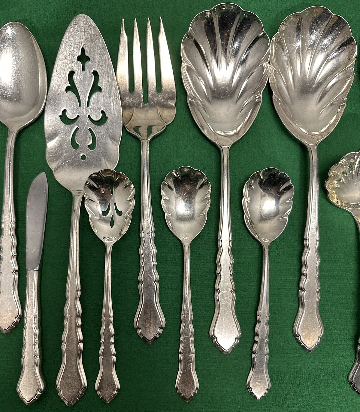15 Pc CENTENNIAL Silverplated SERVING PIECES – DOUBLE HOSTESS SET 1847 Rogers