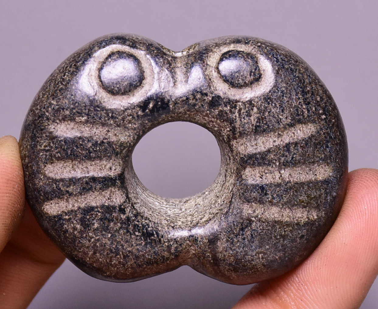 5CM Old China Hongshan Culture Old Jade Carving Double Cicada Amulet Pendants