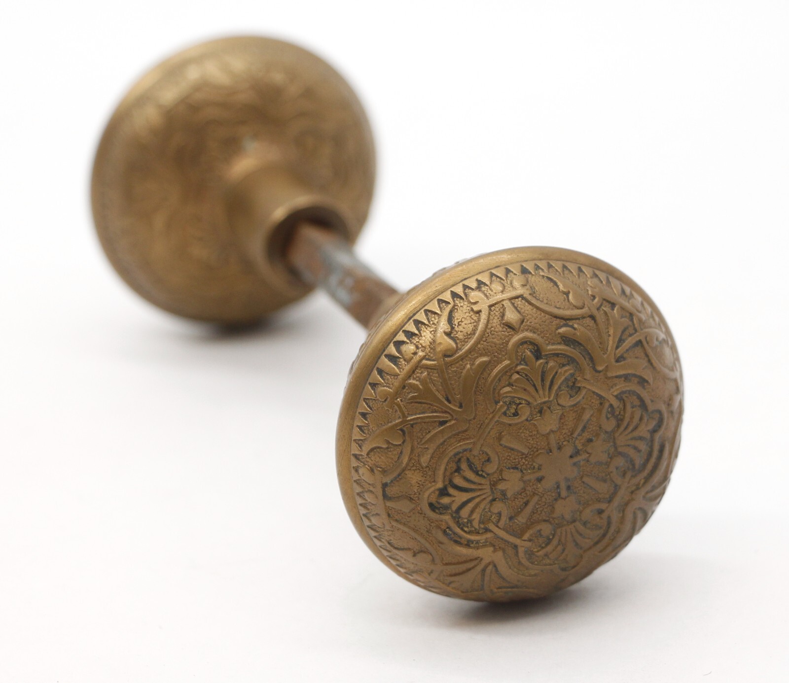 Antique 1880s Mallory Wheeler Classic Bronze Door Knobs
