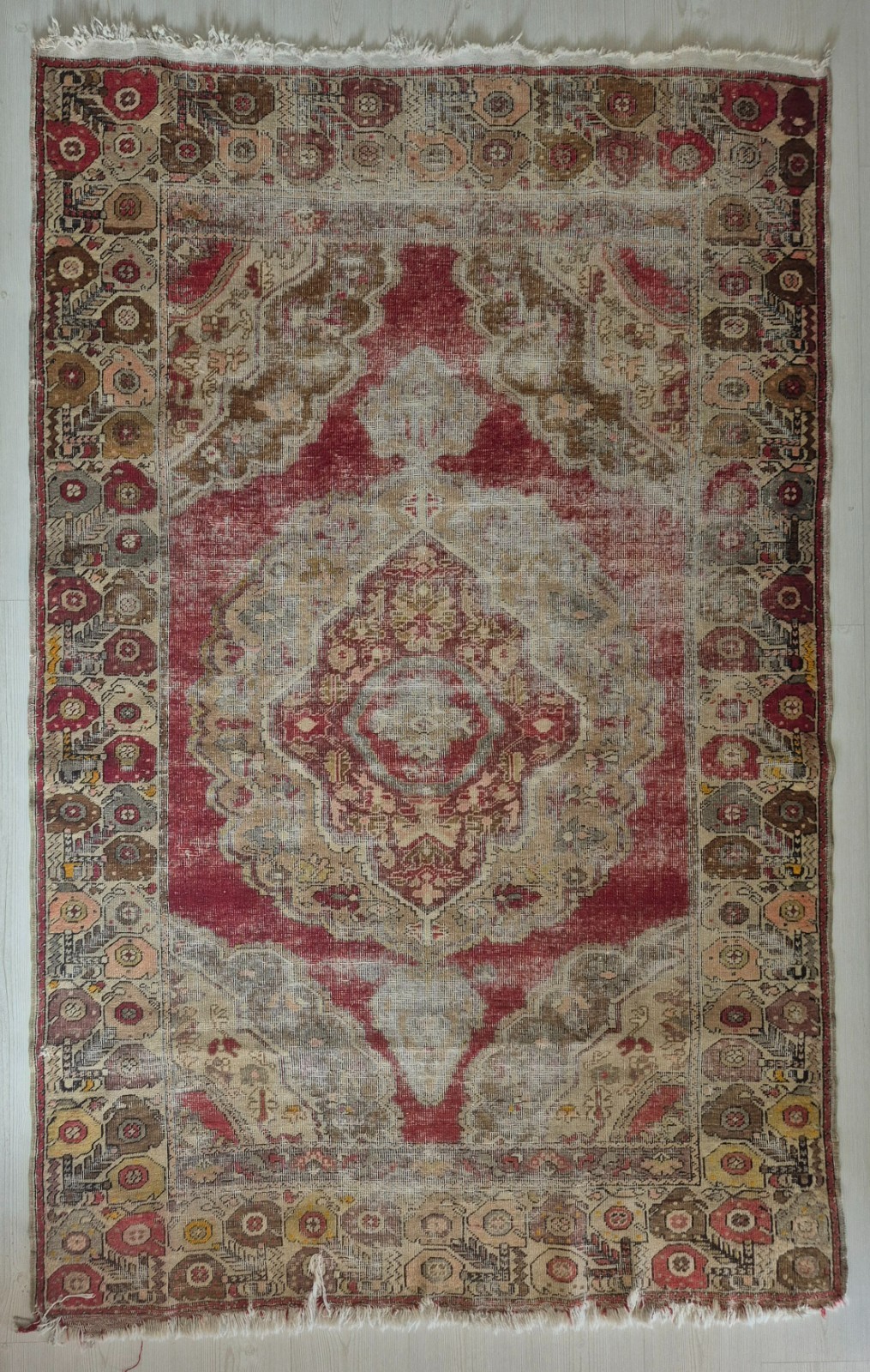 Antique Rug, Anatolian Carper, Fragment, Mucur Rug, Hand Woven, Handmade