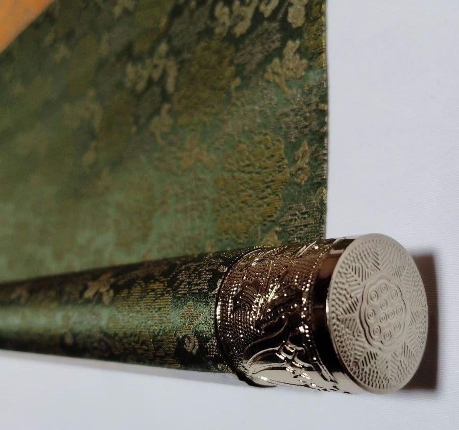 Ryosetsu Hanging Scroll Handwritten Namukybutsu with Box 208cm Japanese Art