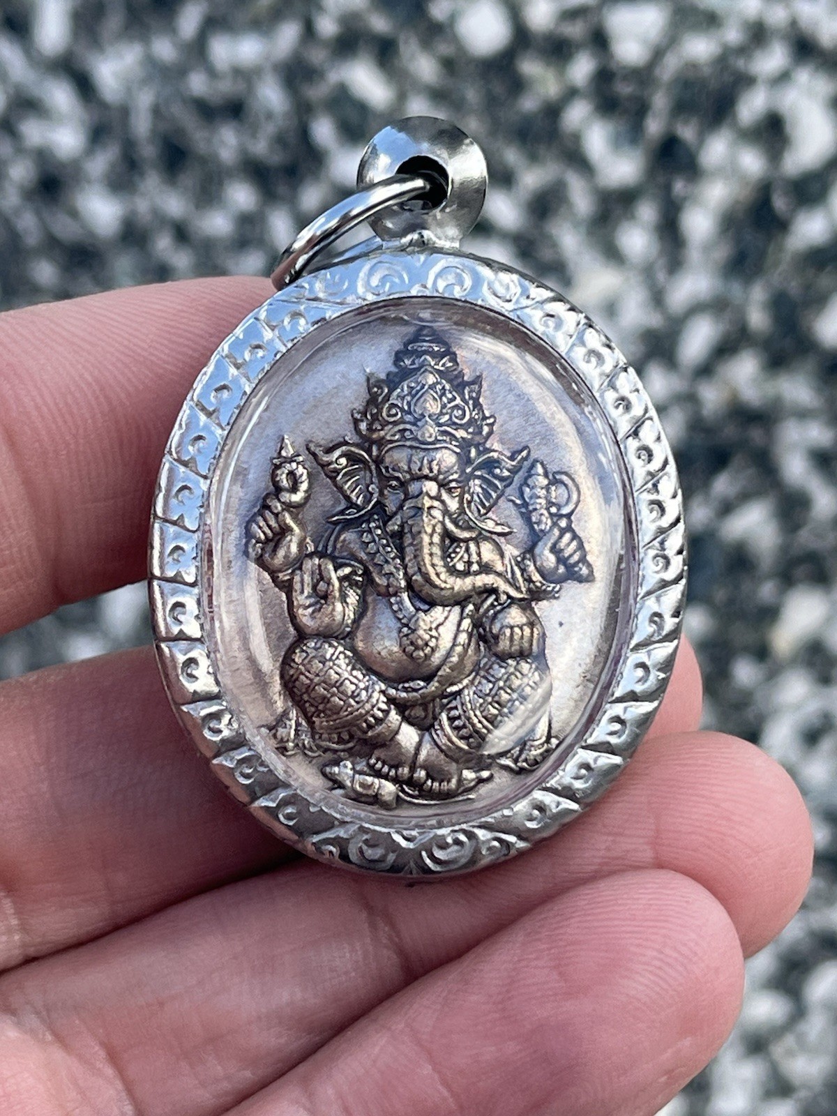 Pikanet Ganesh Amulet Fetish Pendant Luck Talisman Protection Vol.Y8 3.5