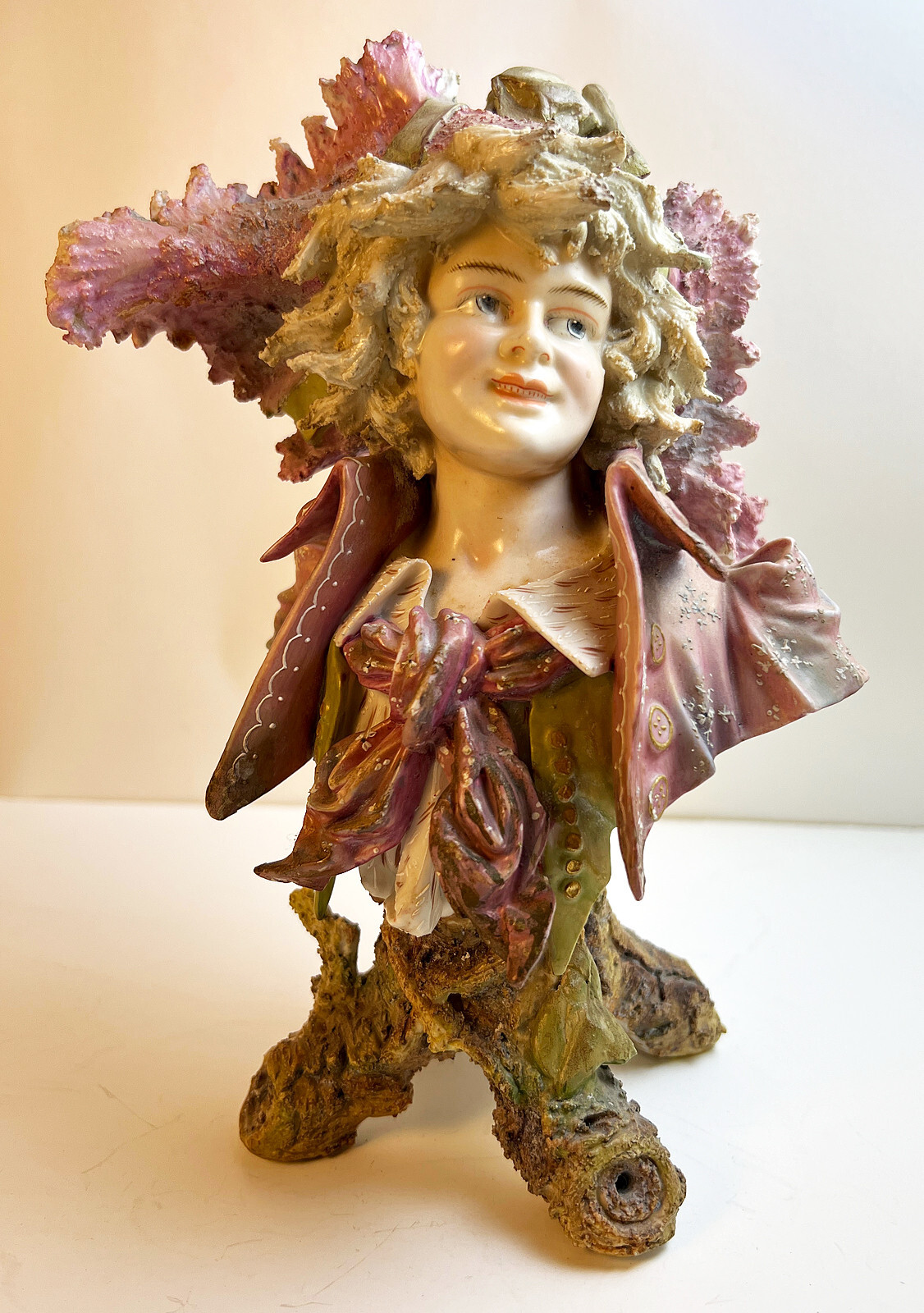 TURN TEPLITZ Amphora Austria Hand Painted 1890-1910 Man Porcelain Sculpture Bust