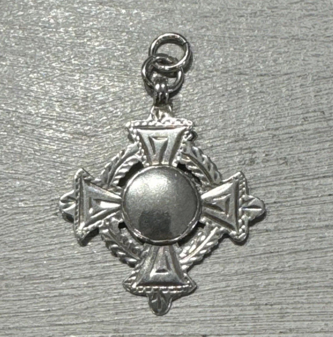 925 Sterling Silver Antique 1912 Maltese Cross Medal Pocket Watch Fob