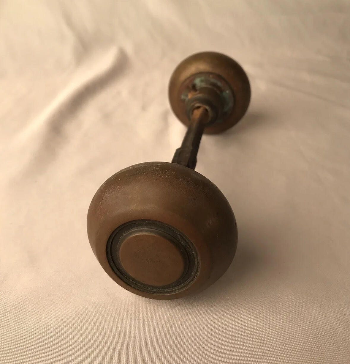 antique brass Door Knob radial style early 1900s Doorknob