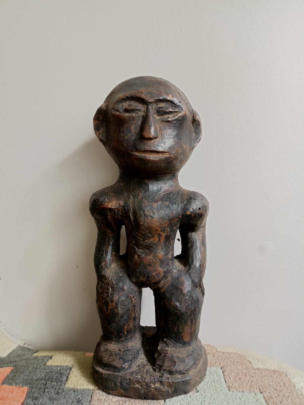 Wooden Konyak tribe Primitive figure from Nagaland India collective art, PN
