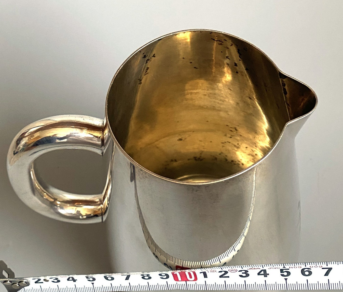 Antique c1860 Silver Plated Crested CD Water Jug Gilt Interior Country House