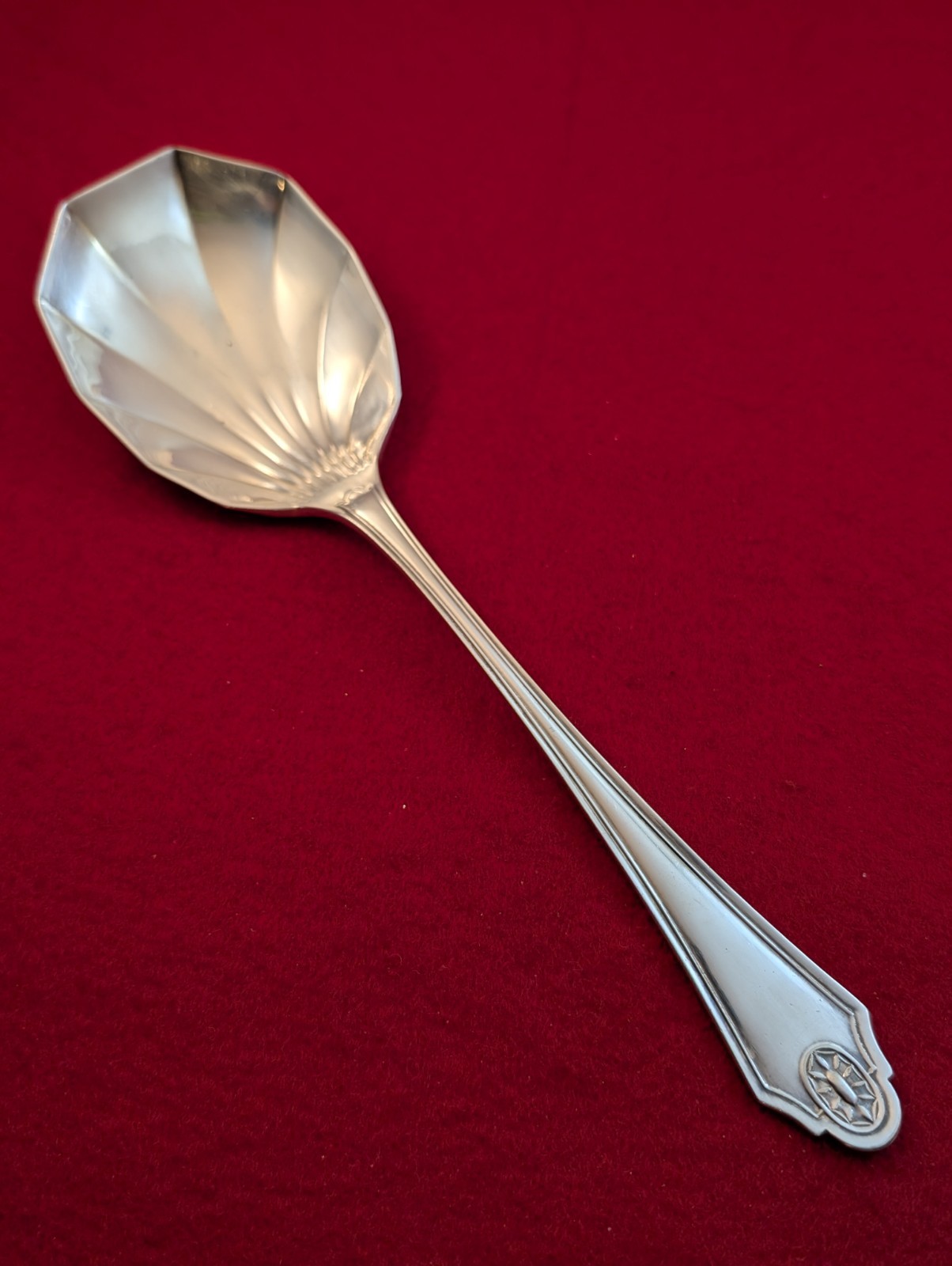 Georgian Pattern Silver Plate Casserole Serving Spoon 9 1/4″ Silverplate