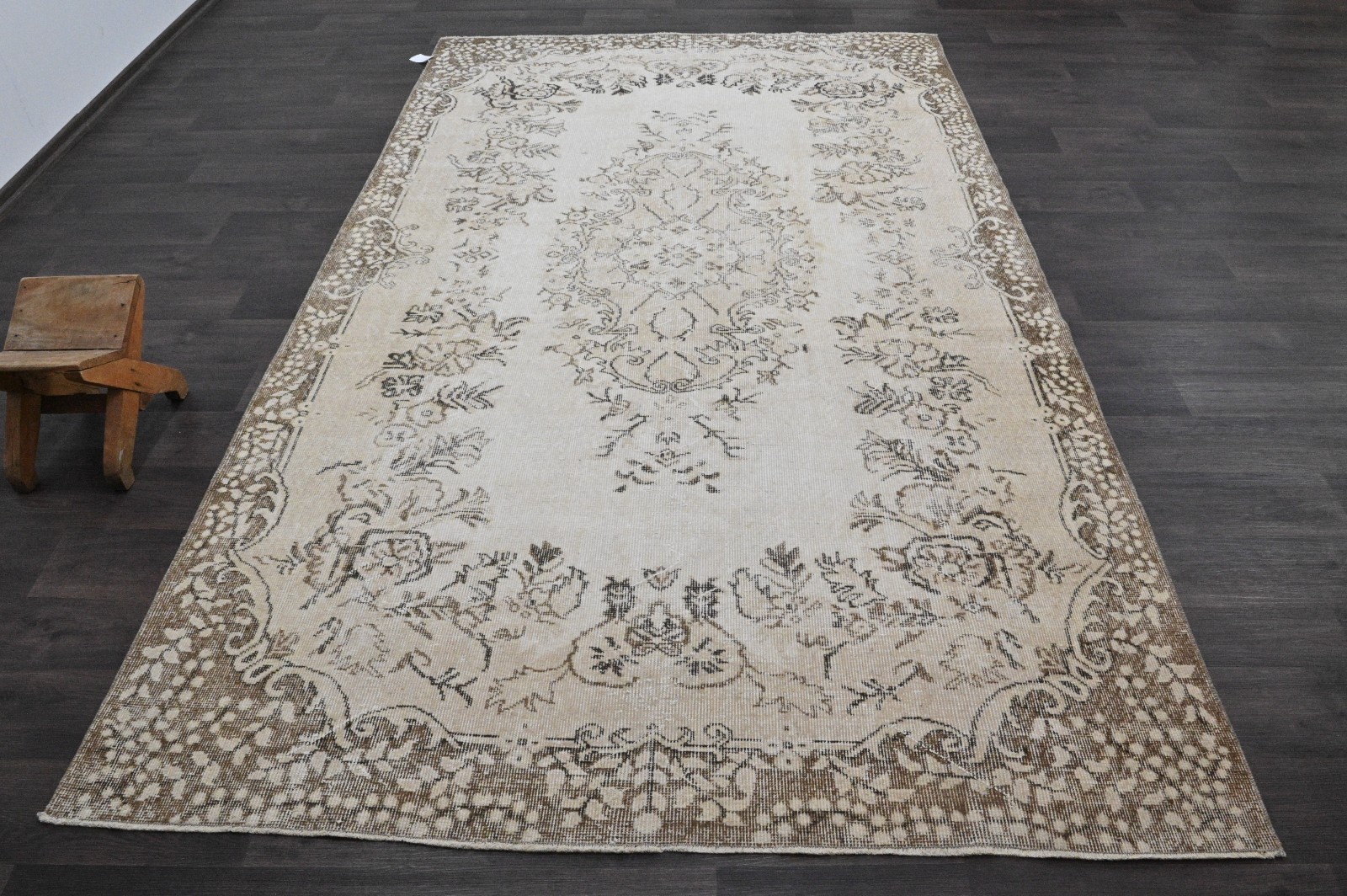 Oushak Turkish Vintage Rug 6×10 Kilim Rug Anatolian Handmade Boho Decor BEIGE