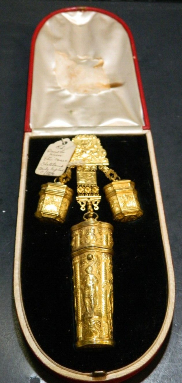 Antique English Early Continental Ormolu Equipage Chatelaine (1780-1800) VG-EX