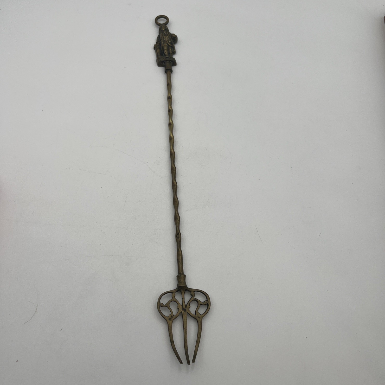 Antique Brass Fireplace Toasting Fork 19 inches long