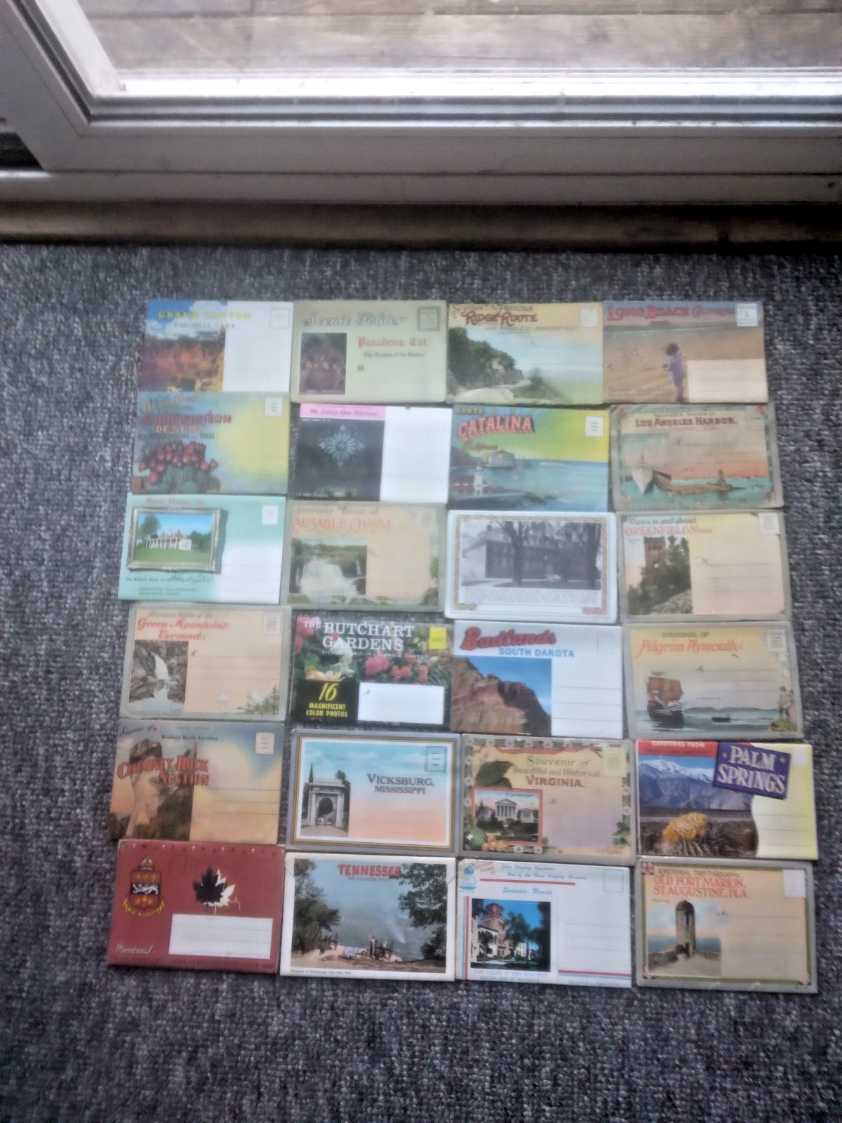 VTG Lot 24NEW Never Poste Souvenir Postcard Folders USA, Canada