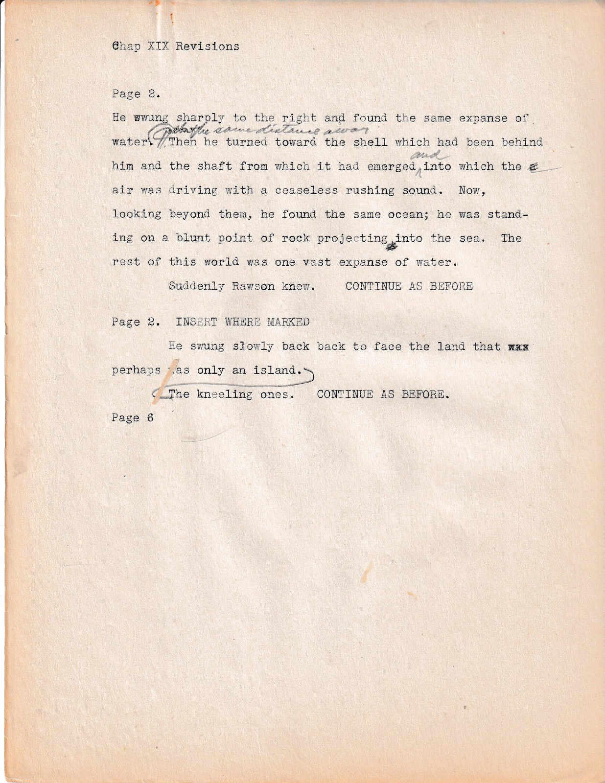 CHARLES WILLARD DIFFIN original typescript for 1931 ASTOUNDING SCI-FI pulp story