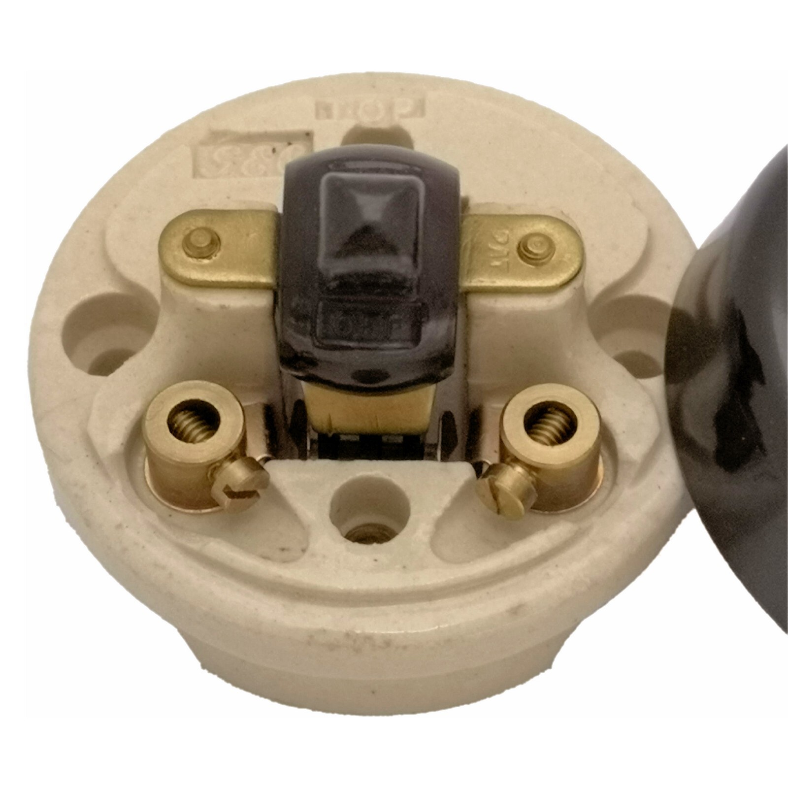 Renovated Vintage Bakelite Recessed GEC Toggle Light Switch, 1Way, 5Amp 230VAC