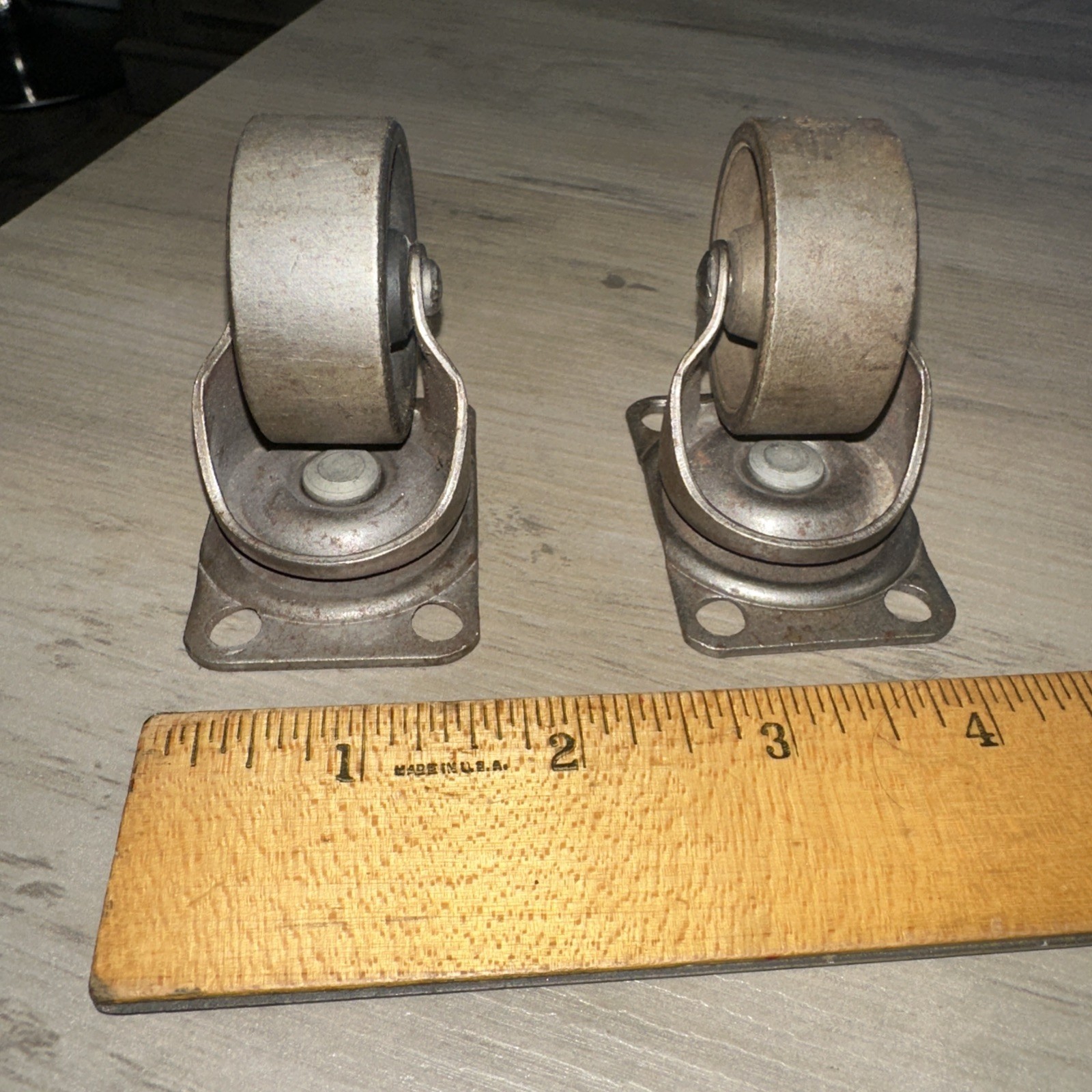 2 Steel Industrial swivel Caster Wheels Ball Bearing High Quality!
