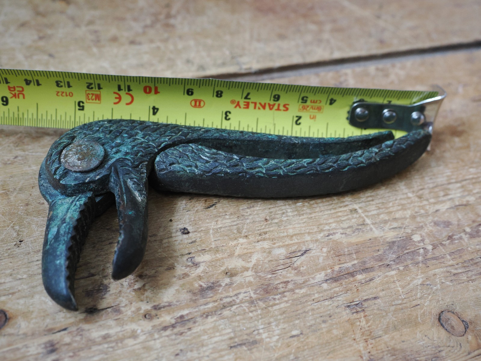 Genuine Antique Bronze Parrot ? Bird Nutcracker Nut Crackers