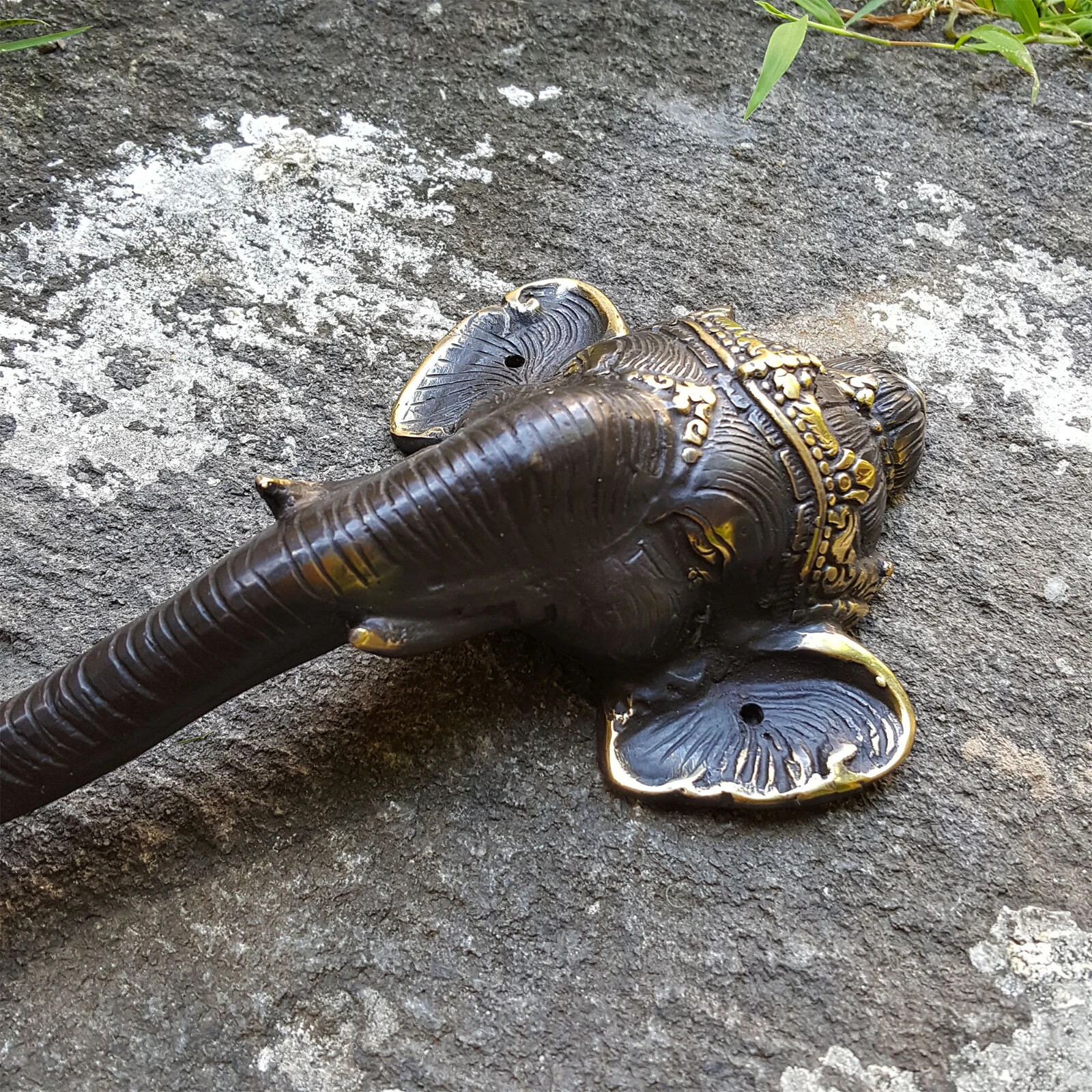 large Elephant DOOR PULL HANDLE 32 cm long solid natural BRASS trunk door 13″