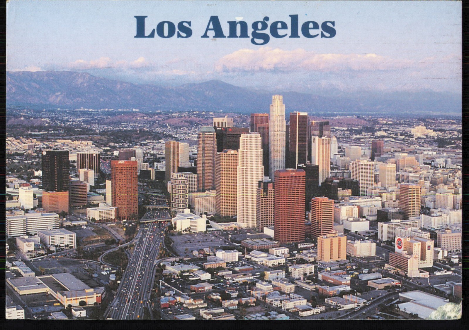 Los Angeles California Aerial View Postcard