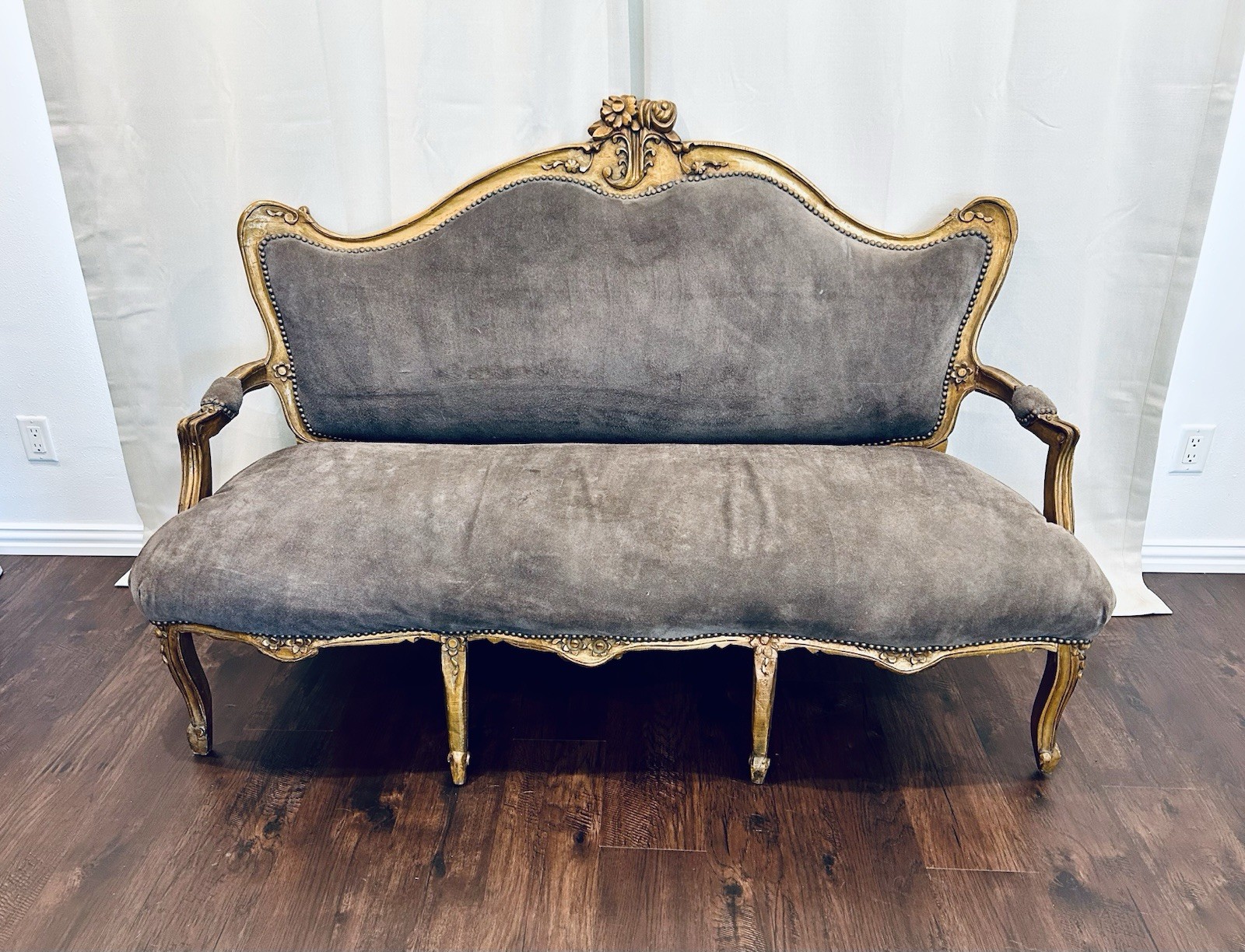 19th Century Italian Louis XV Rococo Style Salon Sofa